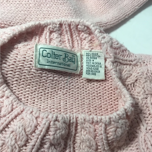 Vintage Women’s Colter Bay Pastel Pink Cotten Blend Sweater Size M EUC - Picture 6 of 7